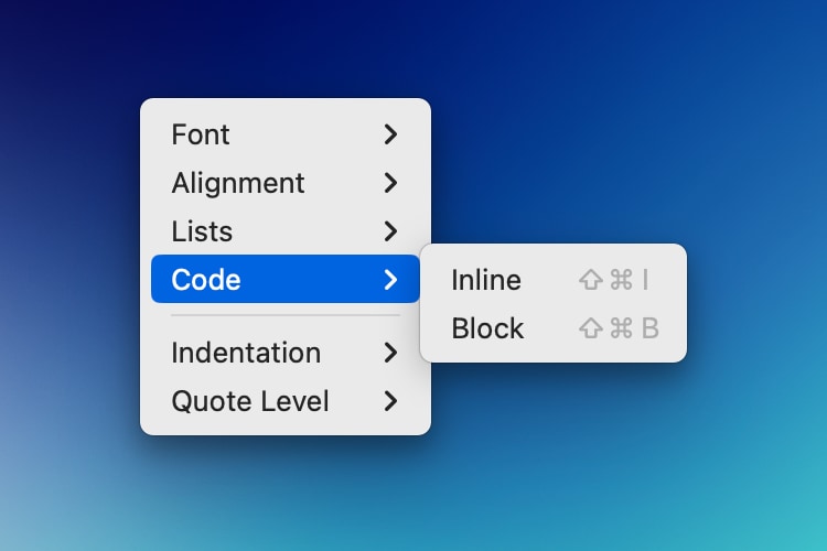 Format bar