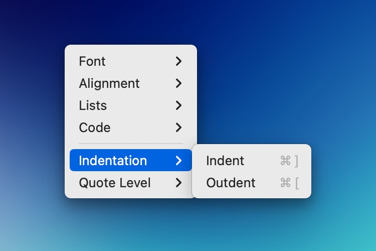 Format bar