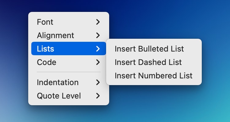 Format bar